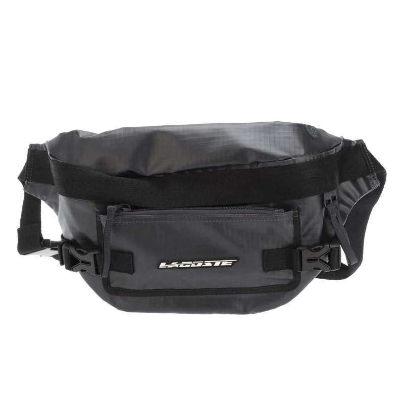 Image of Lacoste Logo Print Waist Bag - Black One Size