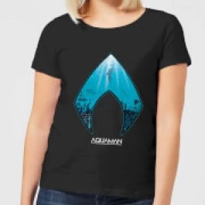 Image of Aquaman Deep Womens T-Shirt - Black