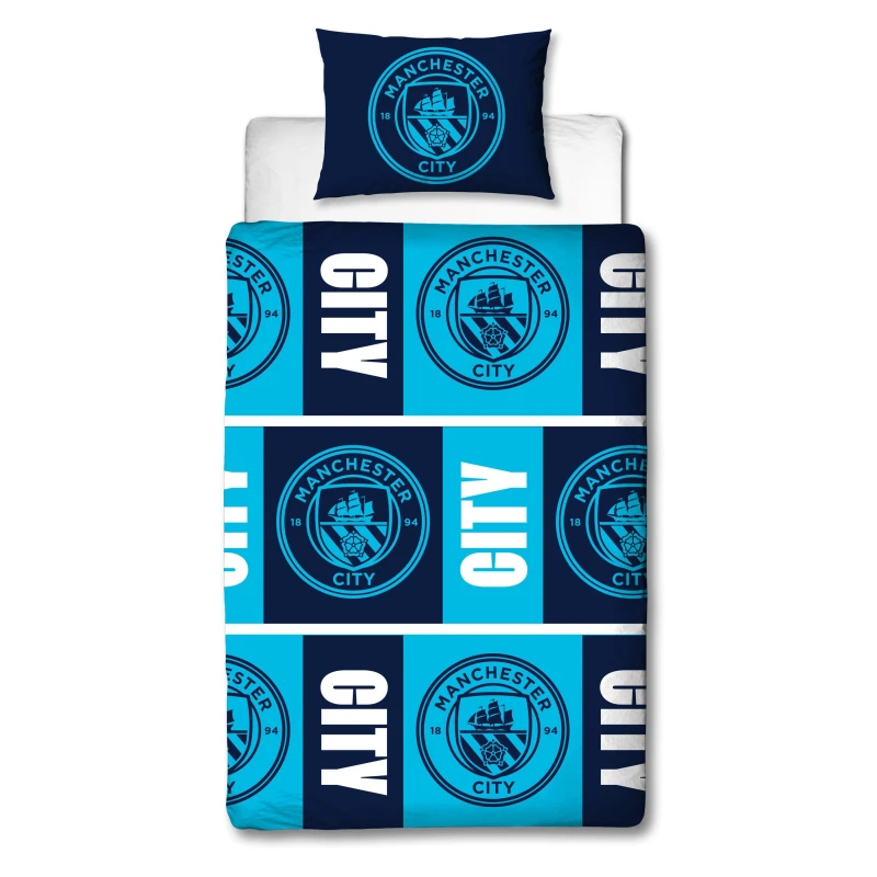 Image of MAN CITY Manchester City Fc Flashy Single Duvet Cover