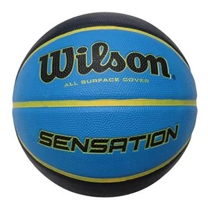Image of Wilson Unisex's Sensation Senior Basketball, Blue, 7
