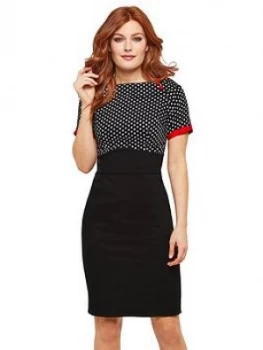 Image of Joe Browns Passionate Polka Dot Dress - Black/Multi, Black Multi, Size 16, Women