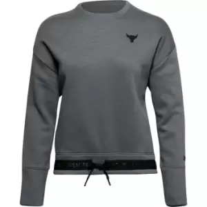 Image of Under Armour Project Rock Fleece Sweatshirt Womens - Grey