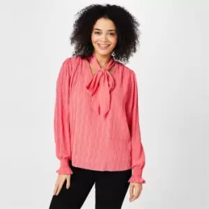 Image of Biba Tie Neck Blouse - Orange