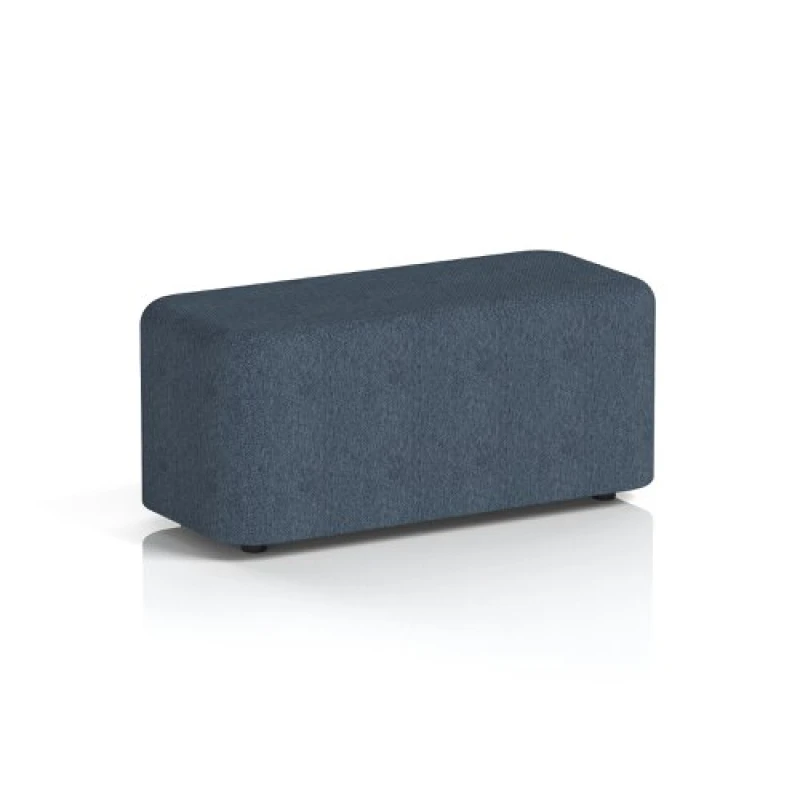 Image of Harlestone Small Rectangular Office Breakout Stool in Rivet Fabric - Crucible Body and Top