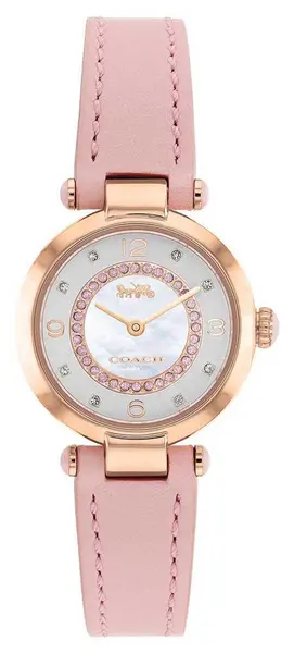 Image of Coach 14503896 Womens Cary Mother-of-Pearl Dial Pink Watch