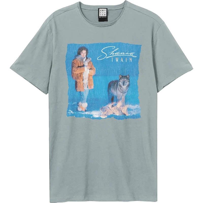 Image of Amplified Amplified Men Wolf Shania Twain T-Shirt in Pale Blue Size: X-Small Pale Blue XS Male 5063693953706