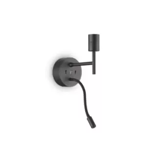 Image of Set Up Wall Light + Reading Light Black Without Shade 3000K