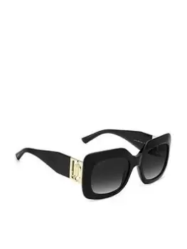 Image of Jimmy Choo Gaya Large Logo Sunglasses - Black