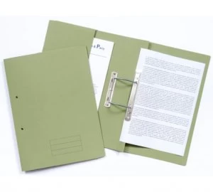 Image of Value 285gsm Pocket Spiral File Foolscap Green PK25