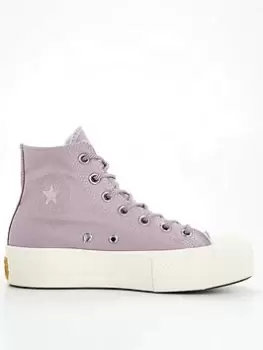 Image of Converse Chuck Taylor All Star Lift Platform Summer Utility, Light Purple, Size 7, Women
