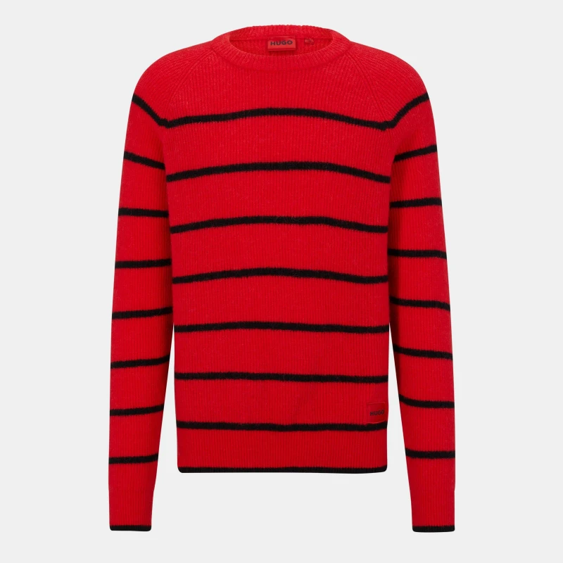 Image of Hugo Mens Stom Crew Sweatshirt Open Pink male 2XL