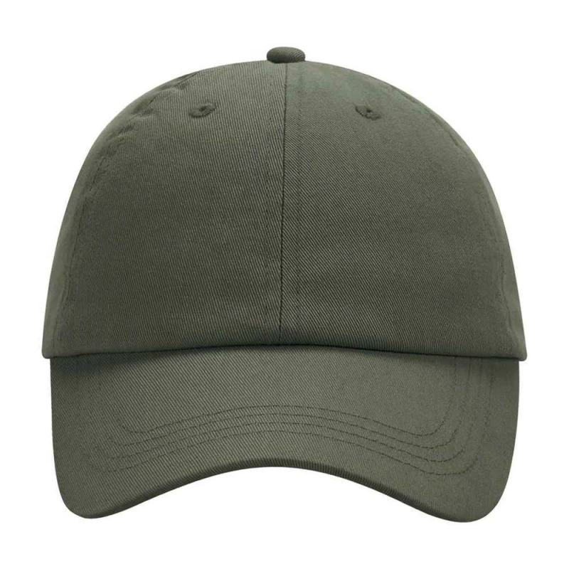 Image of Beechfield 6 Panel Low Profile Baseball Cap in Dark Olive Dark Olive Unisex One Size