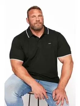 Image of BadRhino Essential Tipping Polo Shirt - Black, Size 4XL, Men