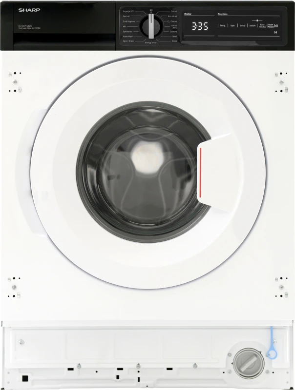 Image of Sharp ES-NIH714BWA-EN Integrated 7kg Washing Machine with 1400 rpm - White - A Rated, White