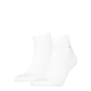 Image of Calvin Klein quarter Socks 2 Pack Mens - White