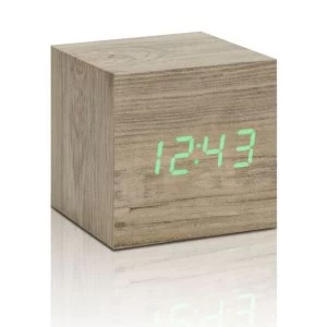 Image of Gingko Click Clock Cube Interactive LED Alarm Clock - Ash