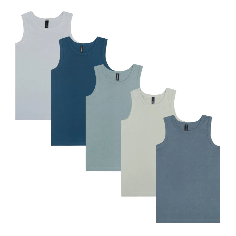 Image of Donnay 5pk Vest Jn - Multi Multi 7 - 8 Years