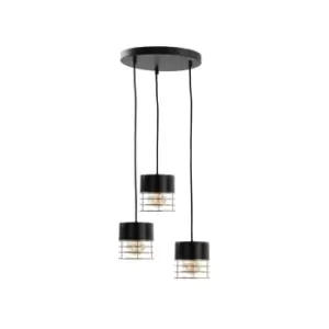 Image of Royal Cluster Pendant Ceiling Light Black, 32cm, 3x E27