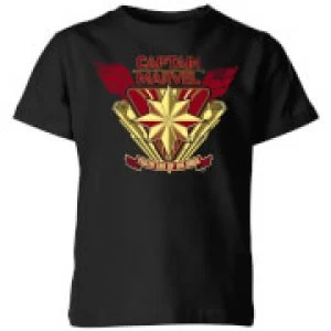 Image of Captain Marvel Protector Of The Skies Kids T-Shirt - Black - 3-4 Years