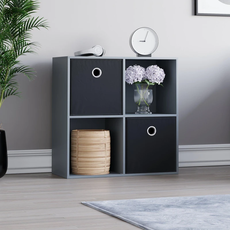 Image of Lassic 2x2 Cube Storage Unit (G) + Set of 2 Storage Cubes Black unisex 2x2