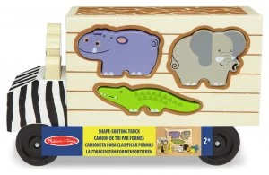 Image of Melissa Doug Animal Rescue Shape Sorting Truck