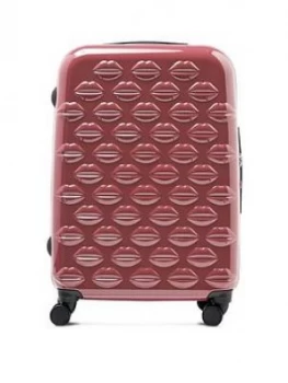 Image of Lulu Guinness Antique Rose Medium Lips Hardsided Spinner Case