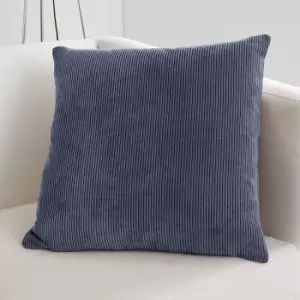 Image of Appletree - Signature Kilbride Cord Chenille Textured Filled Cushion, Navy, 43 x 43 Cm