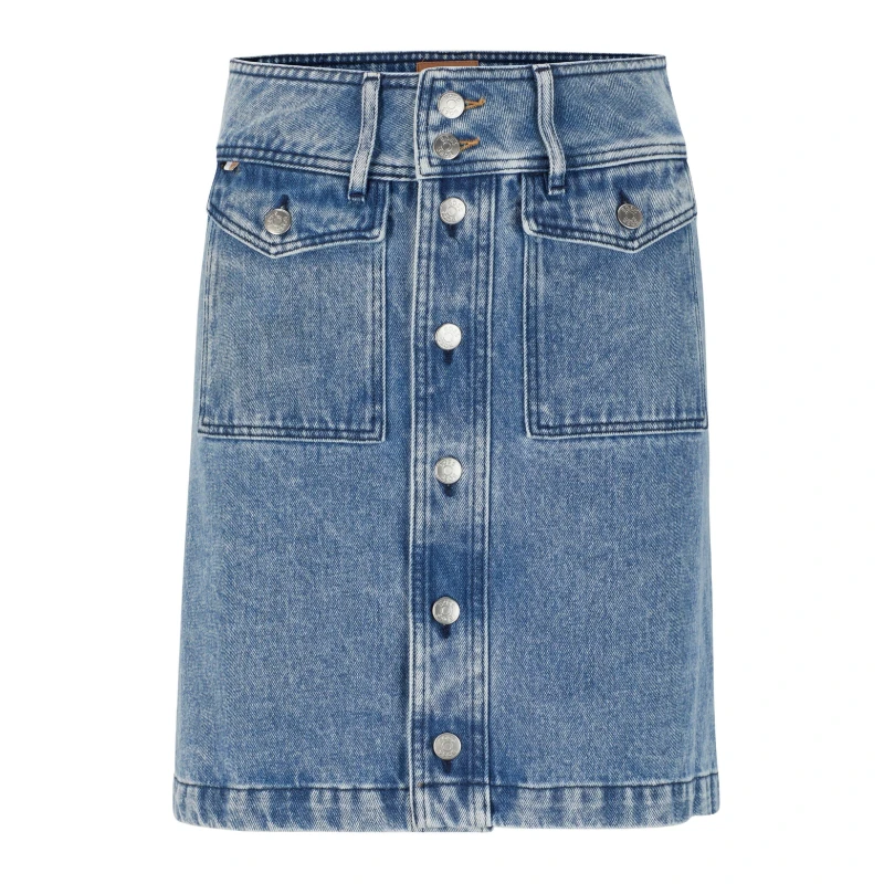 Image of Boss Womens Mini A-Line Skirt, A-Line Design Navy female 26 L32