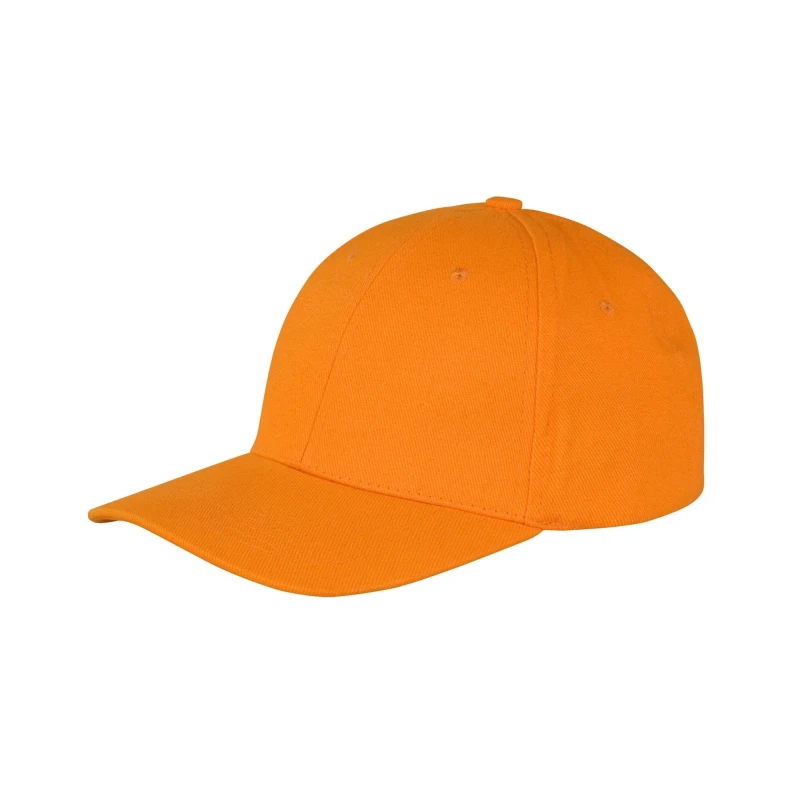 Image of Result Result Men Memphis 6 Panel Brushed Cotton Low Profile Baseball Cap in Orange Orange One Size Male 5063470734535