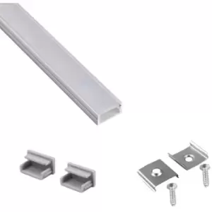 Image of Aluminium Surface Profile 2M For LED Light Strip With Opal Cover - Colour Aluminium - Pack of 10