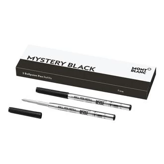 Image of Mont Blanc Mystery Black Ballpoint Pen Twin Pack Refill - Medium Nib