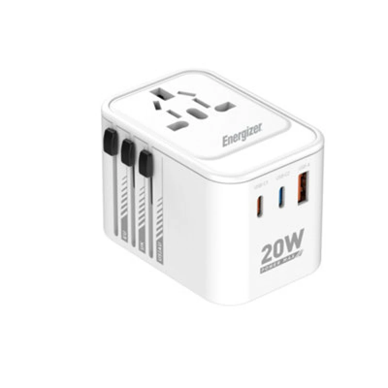 Image of Energizer International Travel Adapter 20W Pd Charger White One Colour WPGVI Unisex