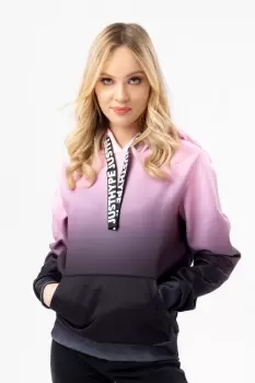Image of HYPE WOMENS Pink MANDEVILLA FADE DRAWSTRING HOODIE