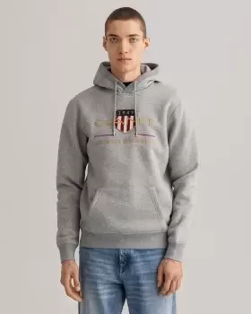 Image of GANT Men Archive Shield Hoodie (XXL) Grey