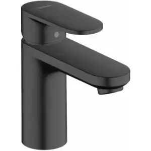 Image of Vernis Blend Bathroom Basin Mixer Tap Single Lever Matt Black Modern - Black - Hansgrohe