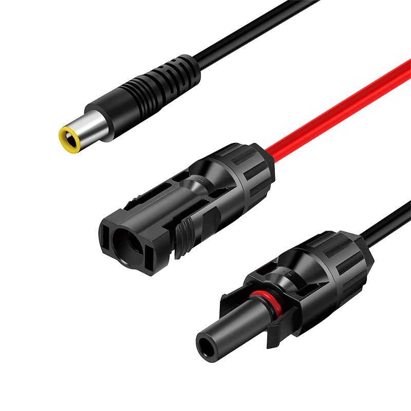 Image of LogiLink Solar adapter cable. DC7909/M to 2x PVC/MF. CU. black/red. 1.