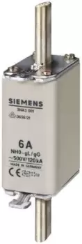 Image of Siemens 80A 0 NH Centred Tag Fuse, gG, 500V ac