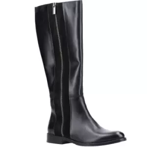 Image of Hush Puppies Womens Faith Leather Zip Memory Foam Calf Boots UK Size 4 (EU 37)