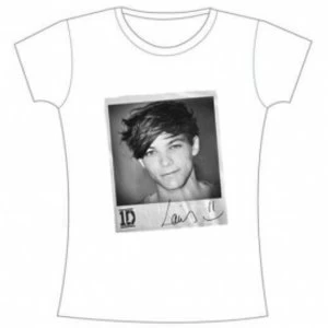 Image of One Direction Solo Louis Skinny White T-Shirt X Large