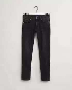Image of GANT Teens Teen Boys Slim Fit Jeans (158/164) Black