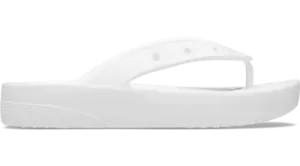 Image of Crocs Classic Platform Flips Women White 4