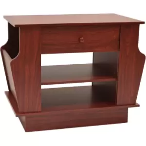 Image of COMPANION - Storage Side / End Table with Magazine Rack - Large - Mahogany - Mahogany