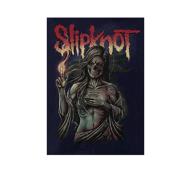 Image of Slipknot Mens Burn Me Away Back Print Pullover Hoodie in Navy Size: Small Navy Male S
