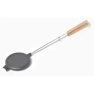 Image of Cast Iron Waffle Iron - Black - Homescapes