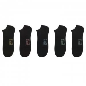 Image of Wildfeet 5 Pack Trainer Socks - Black