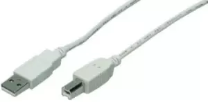 Image of LogiLink 1.8m USB 2.0 USB cable USB A USB B Grey