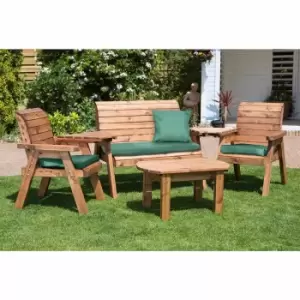 Image of Charles Taylor Four Seater Garden Furniture Set, Green