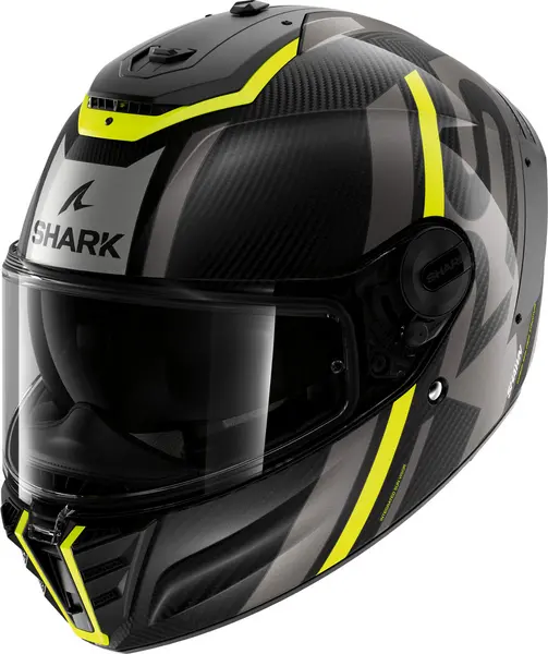 Image of Shark Spartan RS Carbon Shawn Carbon Yellow Anthracite DYA Full Face Helmet 2XL