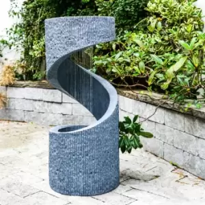 Image of Ivyline Outdoor Spiral Water Feature - Cement
