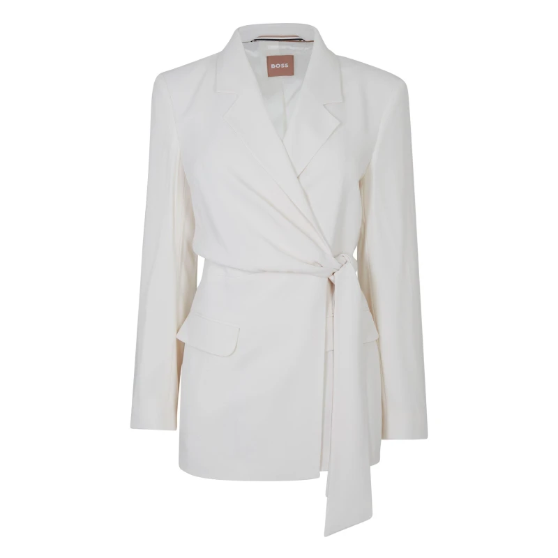 Image of Boss Womens Jawana 01 Tailored Blazer Open White female 6 (XS)